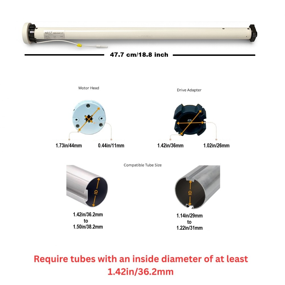 HA92 Smart DC Tubular Motor β Model DM25LEU/S (Built-in Battery, Type-C) - Image 4